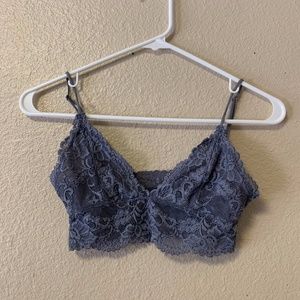 Gray lacy bralette